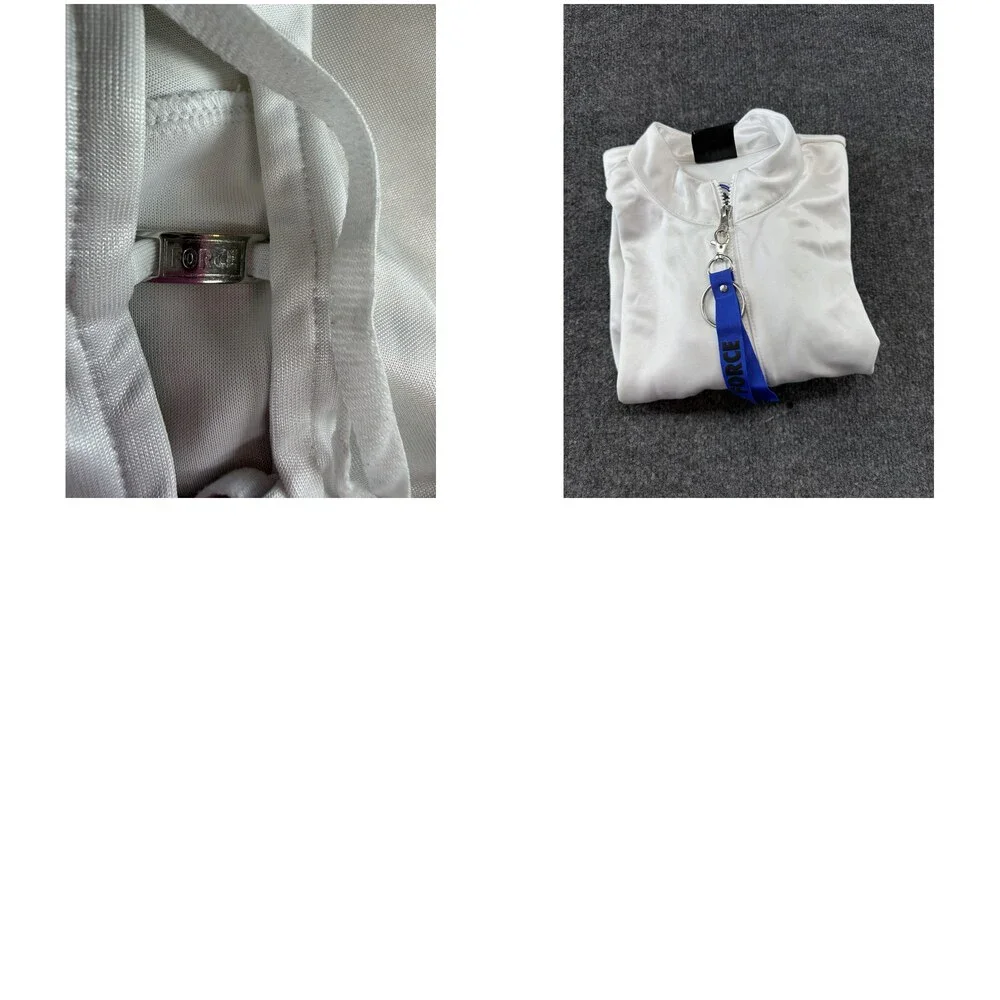 Nike Track Jacket Mens Medium White Equality Force Full Zip Logo CU6789-100